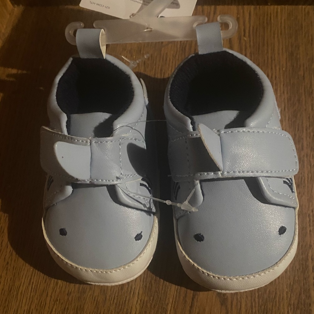 New Carter's Child Of Mine, 0-3 Mo, Shoes Blue Shark Baby shoes cute infant